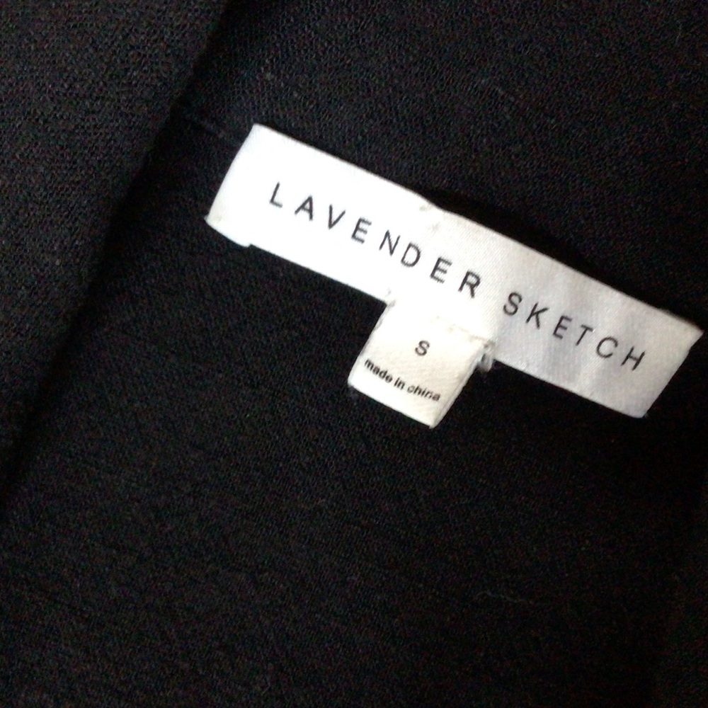 Lavender sketch black jumpsuit, Small - Picture 5 of 7